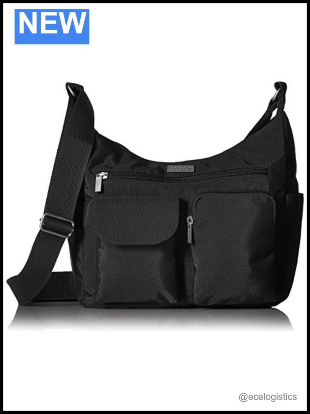 Lightweight Water-Resistant Nylon Crossbody Bag with Adjustable Strap and Phone